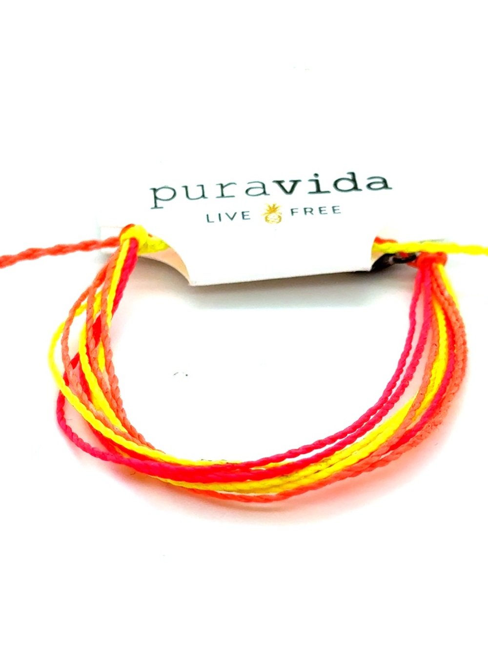 Pura Vida Neon Pink, Orange &‎ Yellow Multi-String Bracelet